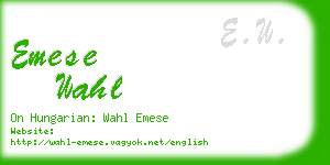 emese wahl business card